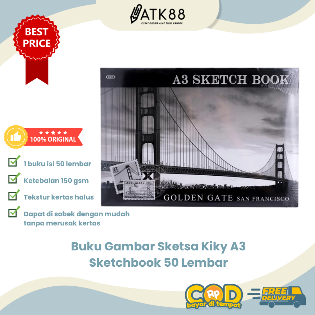 

[ATK88] Buku Gambar Sketsa Kiky A3 50 Lembar - Sketch Book