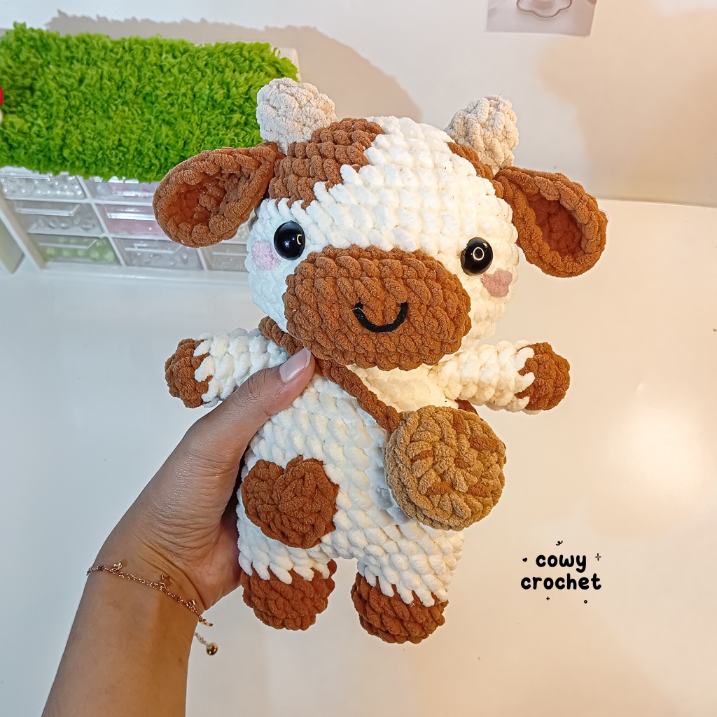 COWY CROCHET - AMIGURUMI COW JUMBO / BONEKA SAPI RAJUT / AMIGURUMI SAPI / BONEKA SAPI LUCU / PLUSHIE