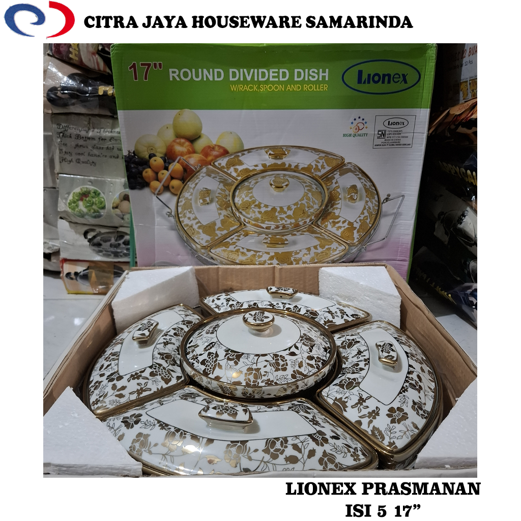 Prasmanan Keramik Isi 5 17" Lionex LX-3846 (Per 1 Set) KHUSUS INSTANT SAMARINDA