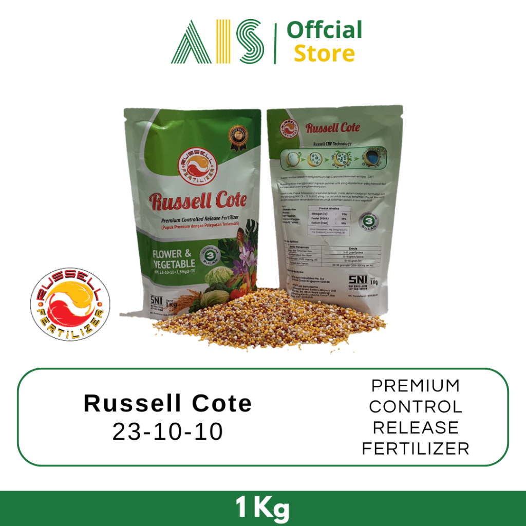 Russell Fertilizer Pupuk Russell Cote Slow Release 23-10-10 1Kg