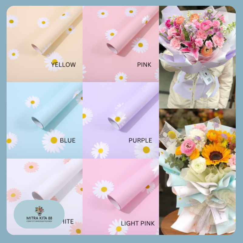 

Kertas Cellophane Buket Bunga Daisy Flower Wrapping Paper Florist Kertas KB066