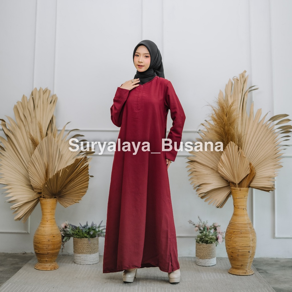 Abaya hitam polos Gamis saudi Baju Muslimah Hitam