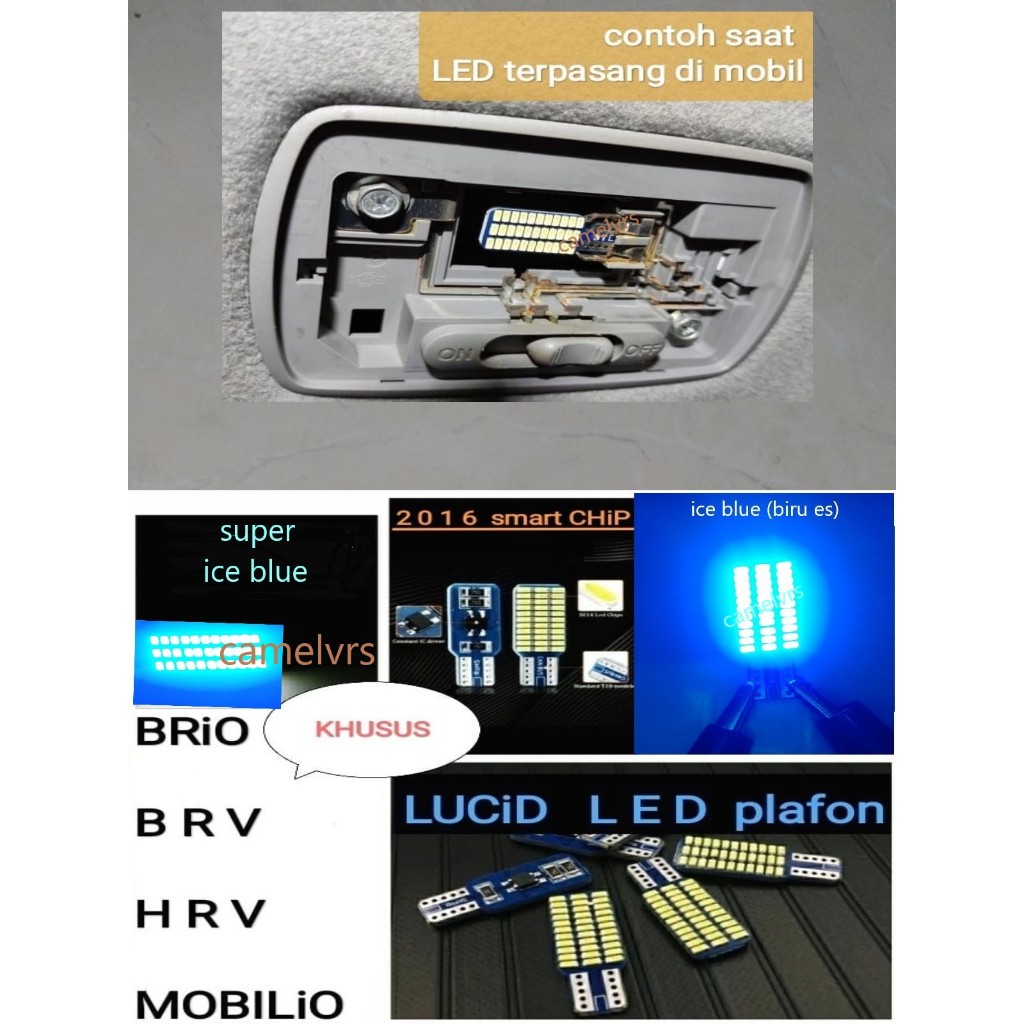 HOT SALE lampu Kabin Plafon/Plafon Mobil HONDA BRIO HRV WRV BRV MOBILIO LED