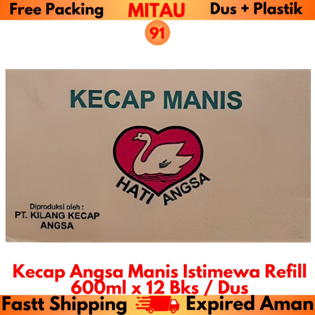 

Kecap Angsa Manis Istimewa Refill 600ml x 12 Bks / Dus