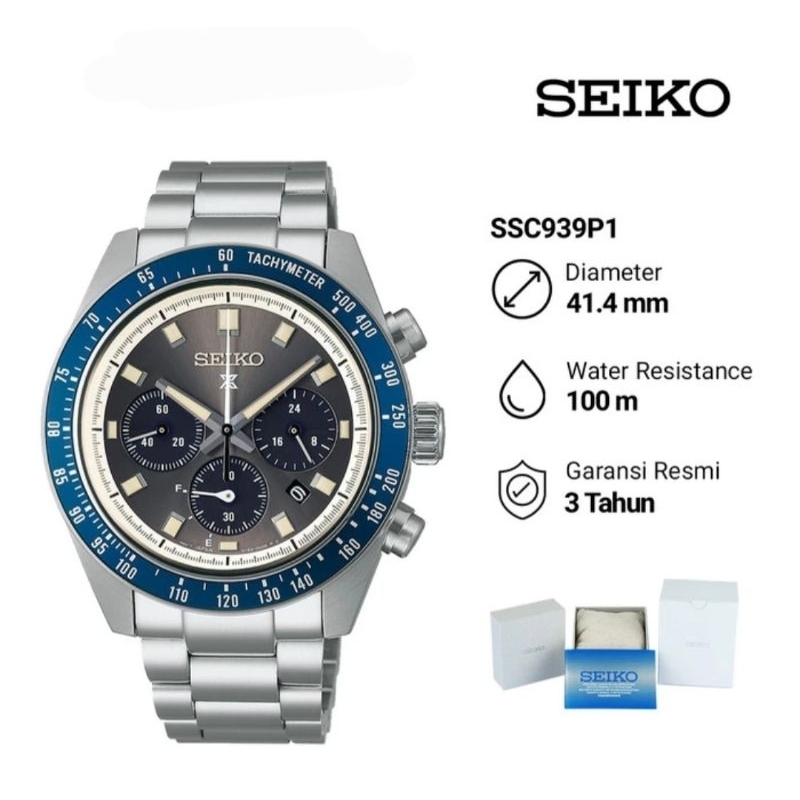 Seiko Prospex SSC939P1 Speedtimer Solar Jam Tangan Pria Original