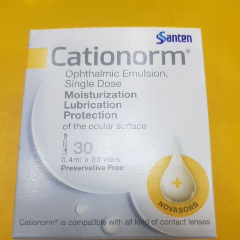 CATIONORM EYE DROP 0.4 ML - READY STOCK