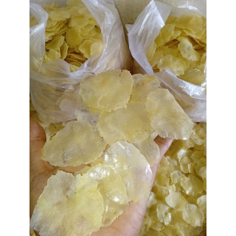 

Emping melinjo mentah siap goreng produksi sendiri 250 gram full kering super tipis 100% original khas banten
