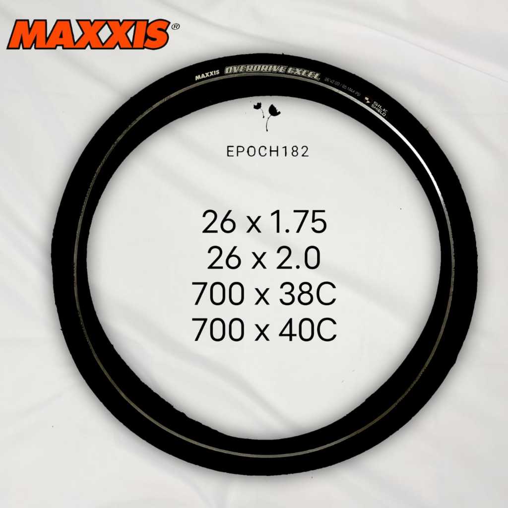 Ban Luar Sepeda Maxxis Overdrive Excel 26 x 1.75, 26 x 2.0, 700 x 38C & 700 x 40C