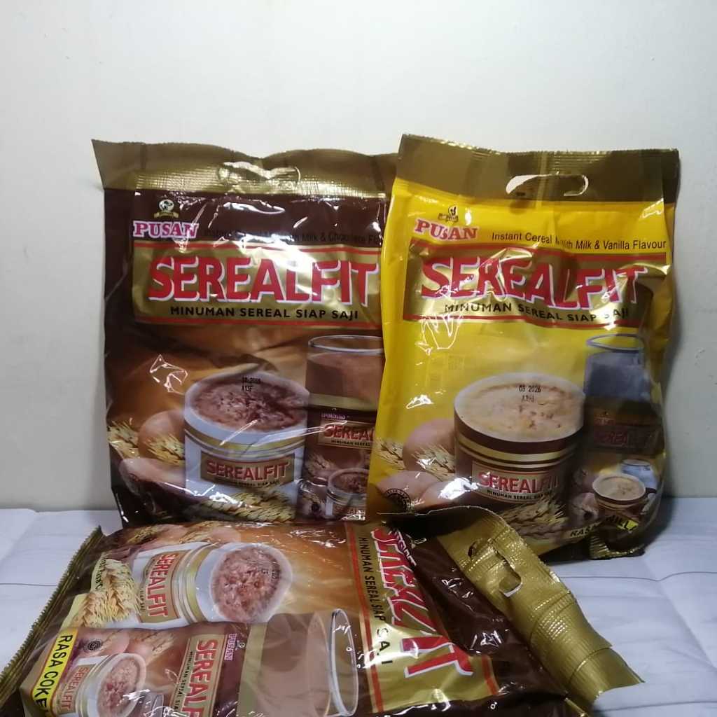 

Pusan Serealfit Rasa Coklat Vanila 600gr 20pcs 30g Minuman Sereal Siap saji