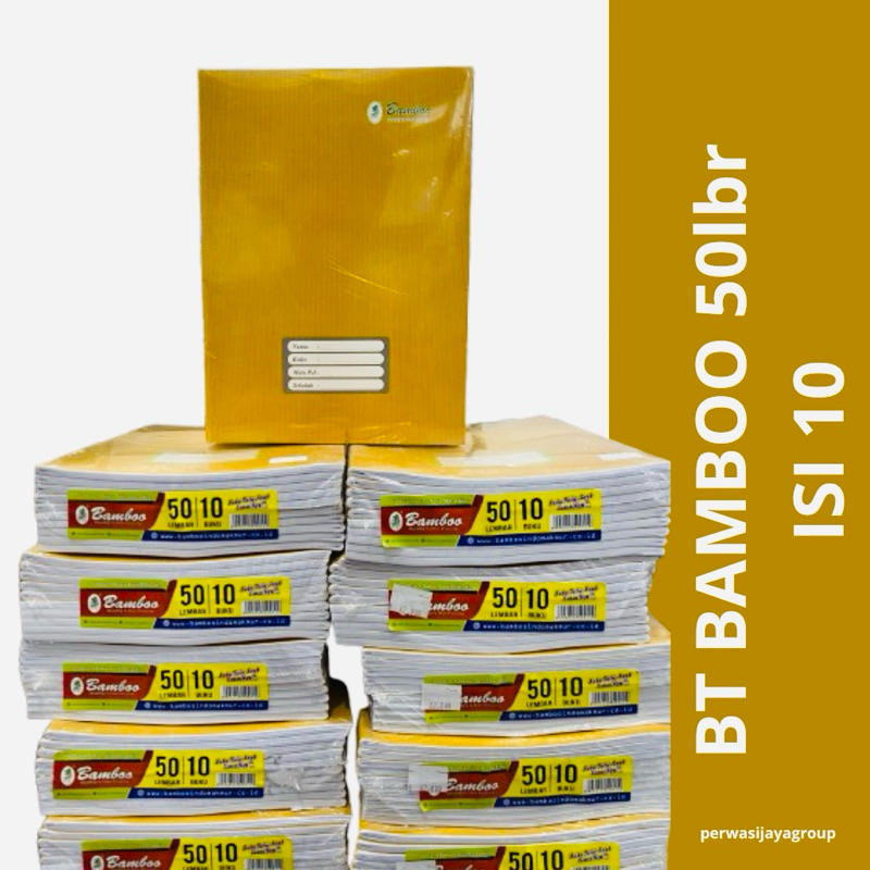 

BUKU TULIS BAMBOO 50 BOXY(BESAR)|ISI 10 BUKU