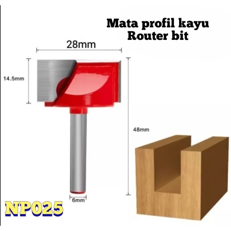 Mata profil kayu 6x28Mata router bit  Cleaning bottom CNC Milling cutter mata router trimmer kayu ma
