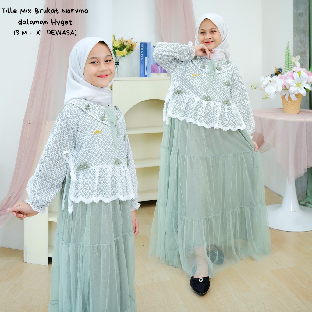 Couple Ibu Anak Perempuan Gamis Mewah//Gamis korean muslim//gamis anak terbaru//rompi tali samping