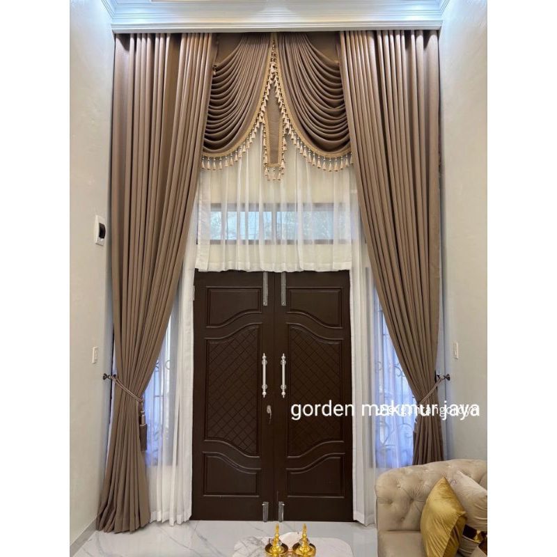 TERLARIS gorden poni gelombang, gorden poni spanyol, gorden rumah, gorden minimalis, gordeng jendela