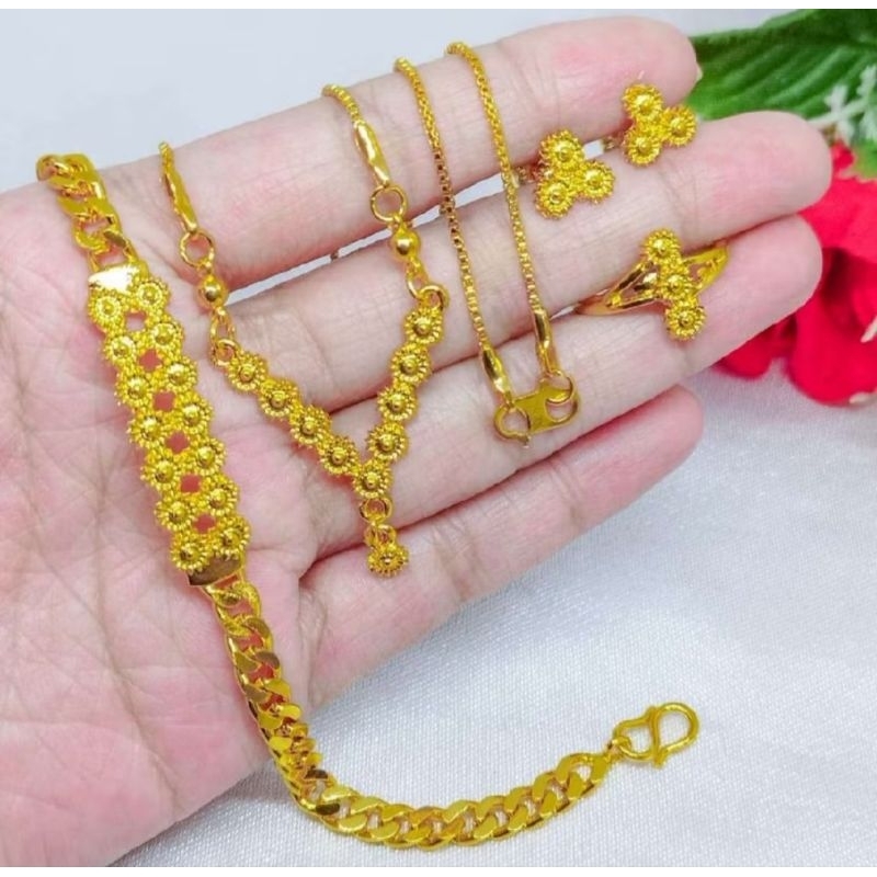 Set Perhiasan Dubai Cantik Berlapis Emas 24k