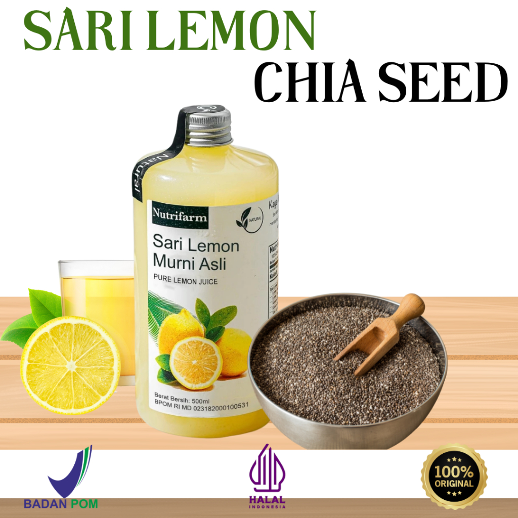 

paket sari lemon chia seed 100% sari lemon murni nutrifarm original