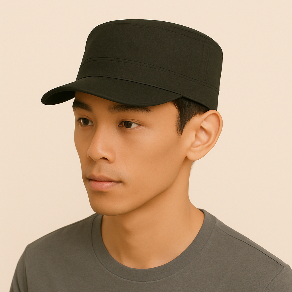 Topi Komando Pria Wanita Warna Hitam – Military Cap Kasual Outdoor Stylish / Topi Tentara Unisex