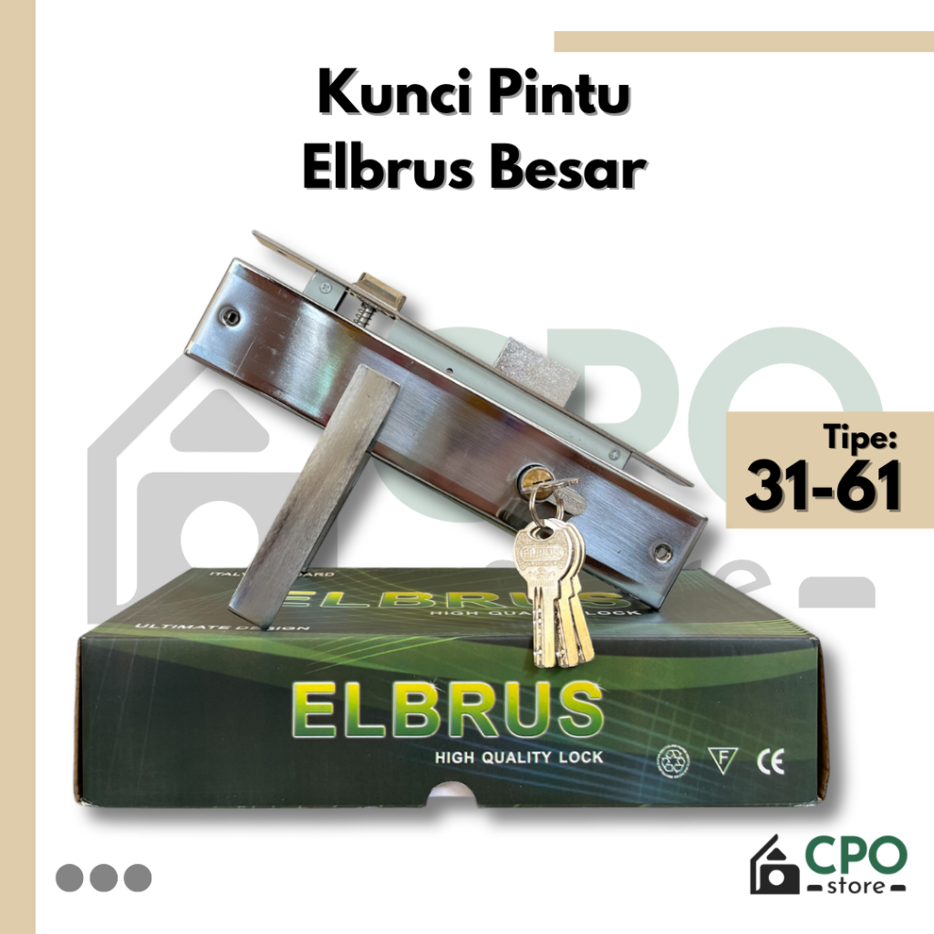Kunci Pintu / Handle Pintu Elbrus Besar 31-61 Minimalis