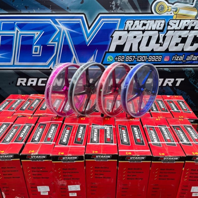 VELG VELEK MUTAKIN 525 JUPITER Z MX KING NINJA UKURAN 160/160 RING 17,VELEK VELG RACING CNC MUTAKIN 
