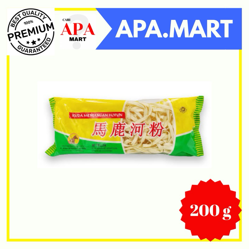 

Mie Telor Kwetiau Kering Ho Fun 200 gr Kuda Menjangan