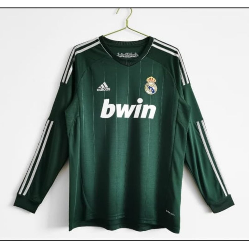 Jersey Kaos Baju Sepak Bola Real Madrid Home Away 3rd Third Hijau Retro Klasik Classic Jadul Lawas V