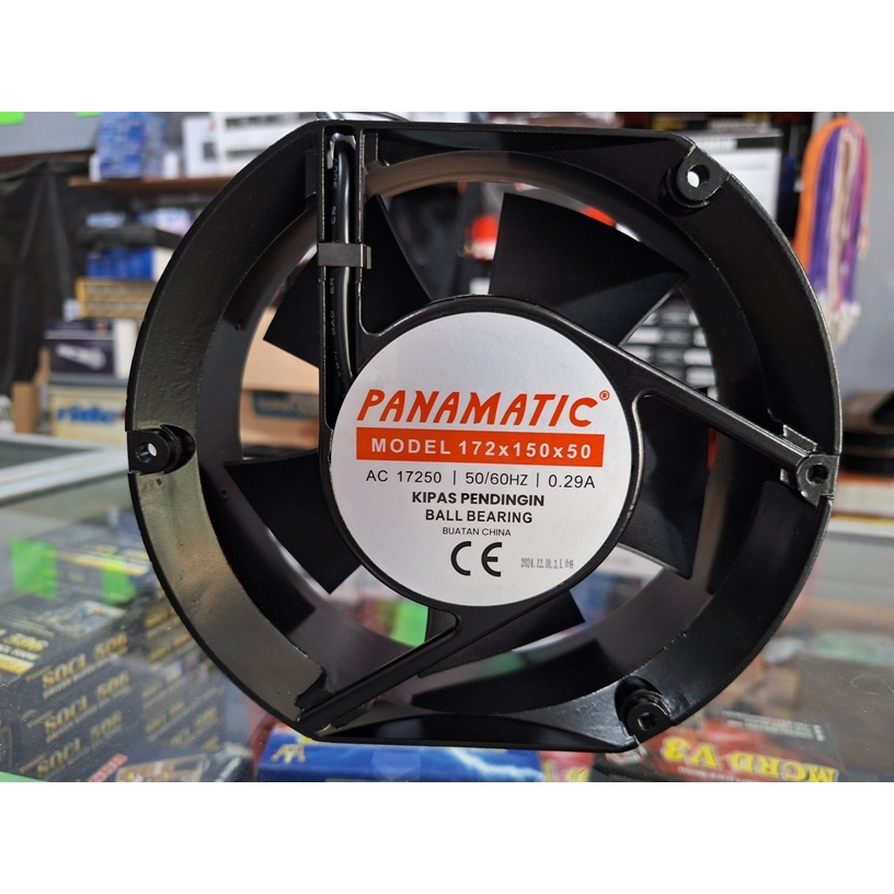 KIPAS COOLING FAN BESI BESAR 17.2 X 15CM AC 220V PANAMATIC BALL BEARING