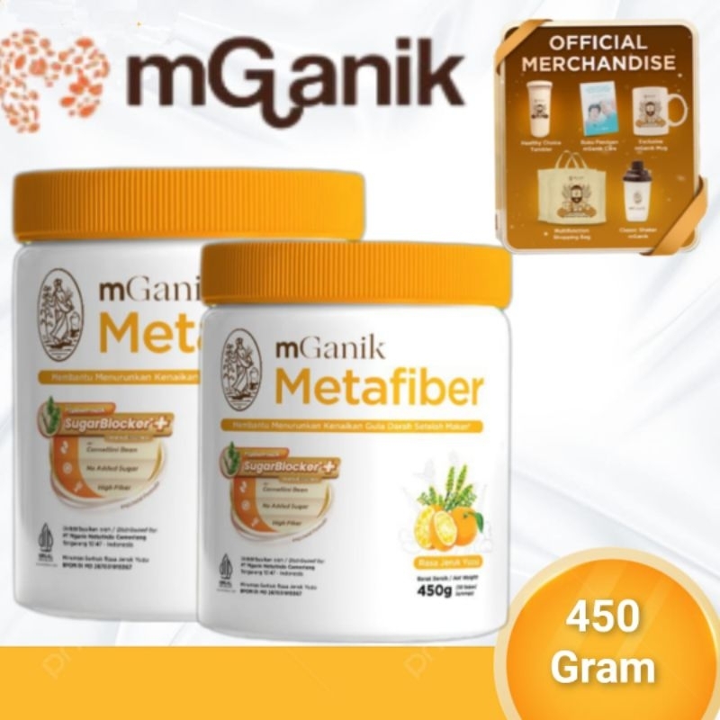 MGANIK METAFIBER RASA (JERUK/LYCHEE)450gr/30X - MULTIGRAIN 1 BOX 20 SACHET SOLUSI GULA DARAH / DIABE