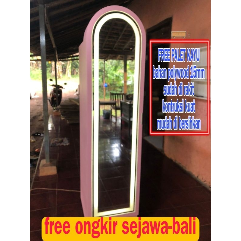 rak hijab 180x50cm Free ongkir lemari hias tas hijab lampu led Standing Mirror Full Body makeup dan 