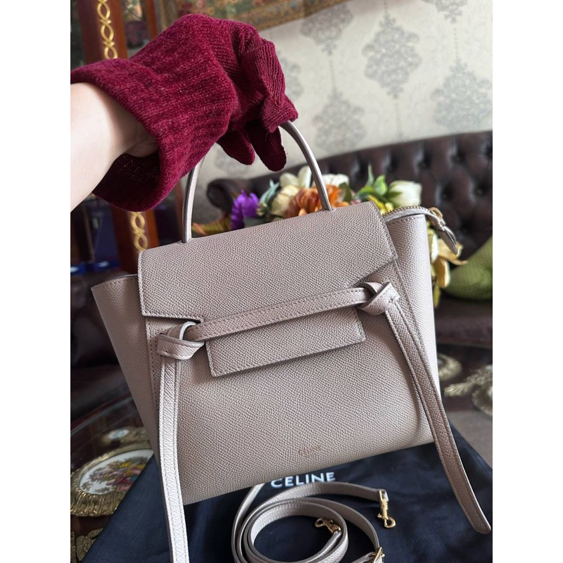 *VERY GOOD DEAL‼️*  Celine Nano belt bag taupe 2020 with db
