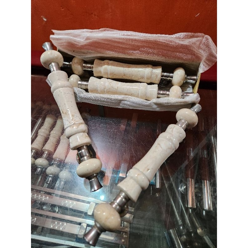 Handle Pintu/Gagang pintu Marmer 30cm ( Pita Tomat )