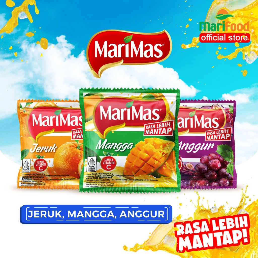 

MARIMAS Mantap Renteng Isi 10 Sachet - Rasa Lebih Mantap - Minuman Serbuk Rasa Buah Instan
