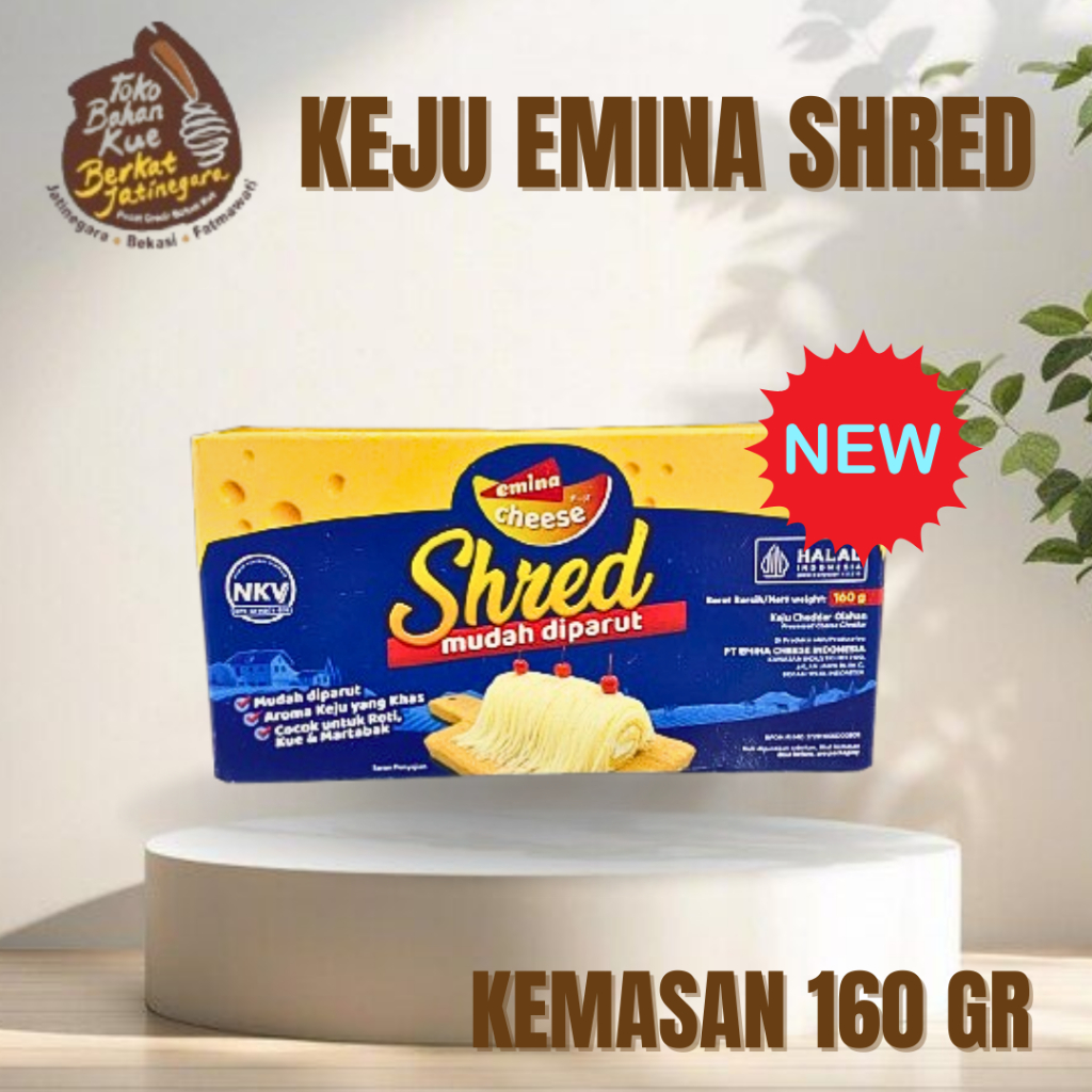 

EMINA SHRED CHEESE KEMASAN 160 GRAM / KEJU CHEDAR KEMASAN 160 GRAM/PCS