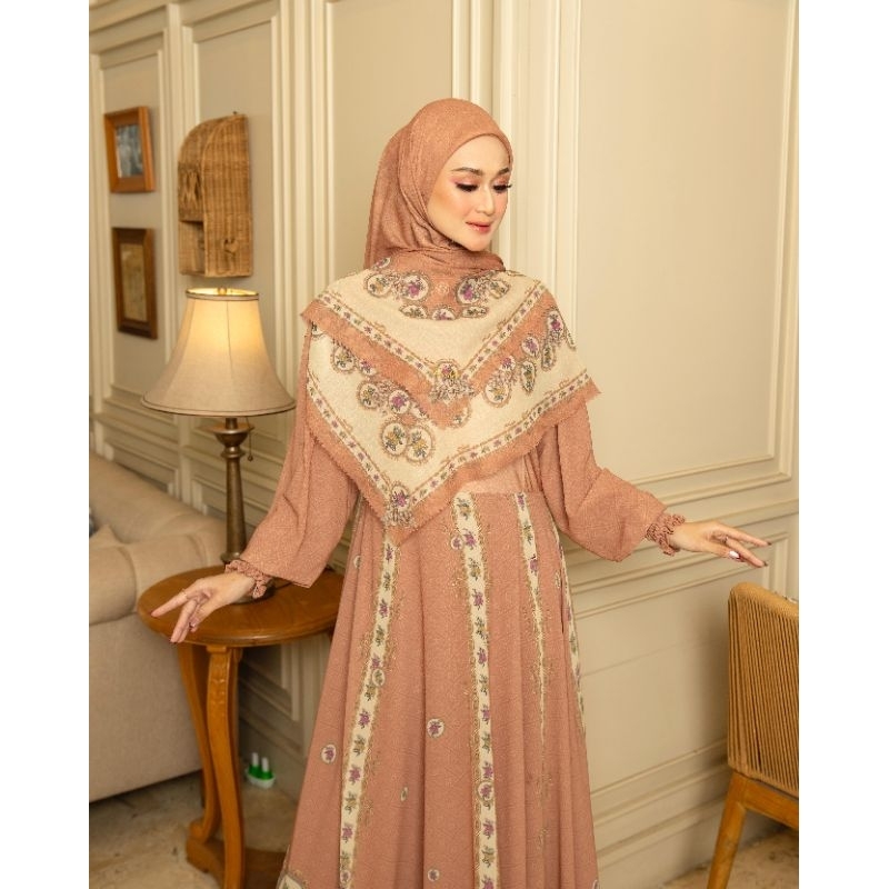 gamis set sarkis terbaru nadeen series