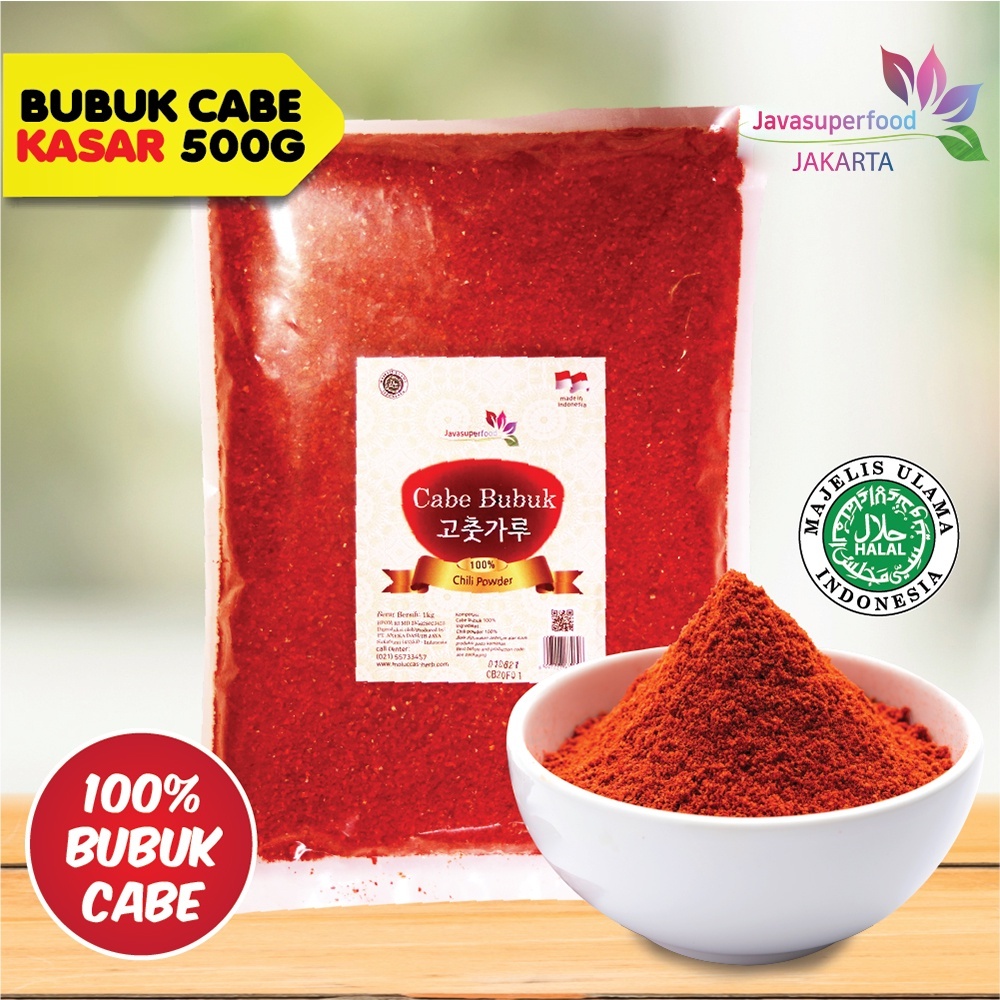 

BUBUK CABE KASAR / CHILI POWDER 500 GRAM JAVA SUPER FOOD