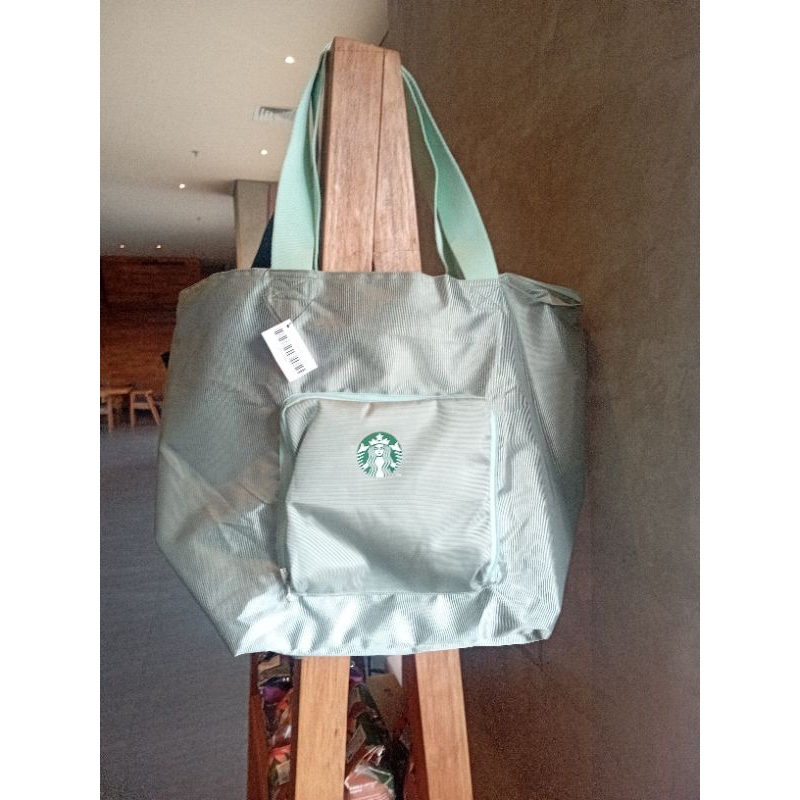 Starbucks Foldable Bag Black, Mint