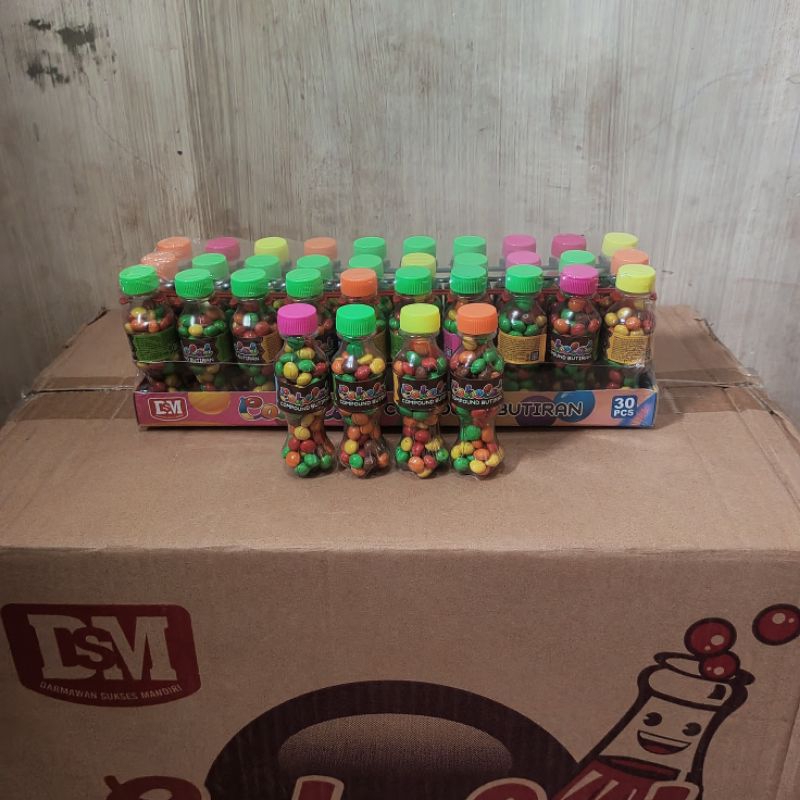 

DSM permen coklat compond botol cola isi 30pcs 1box