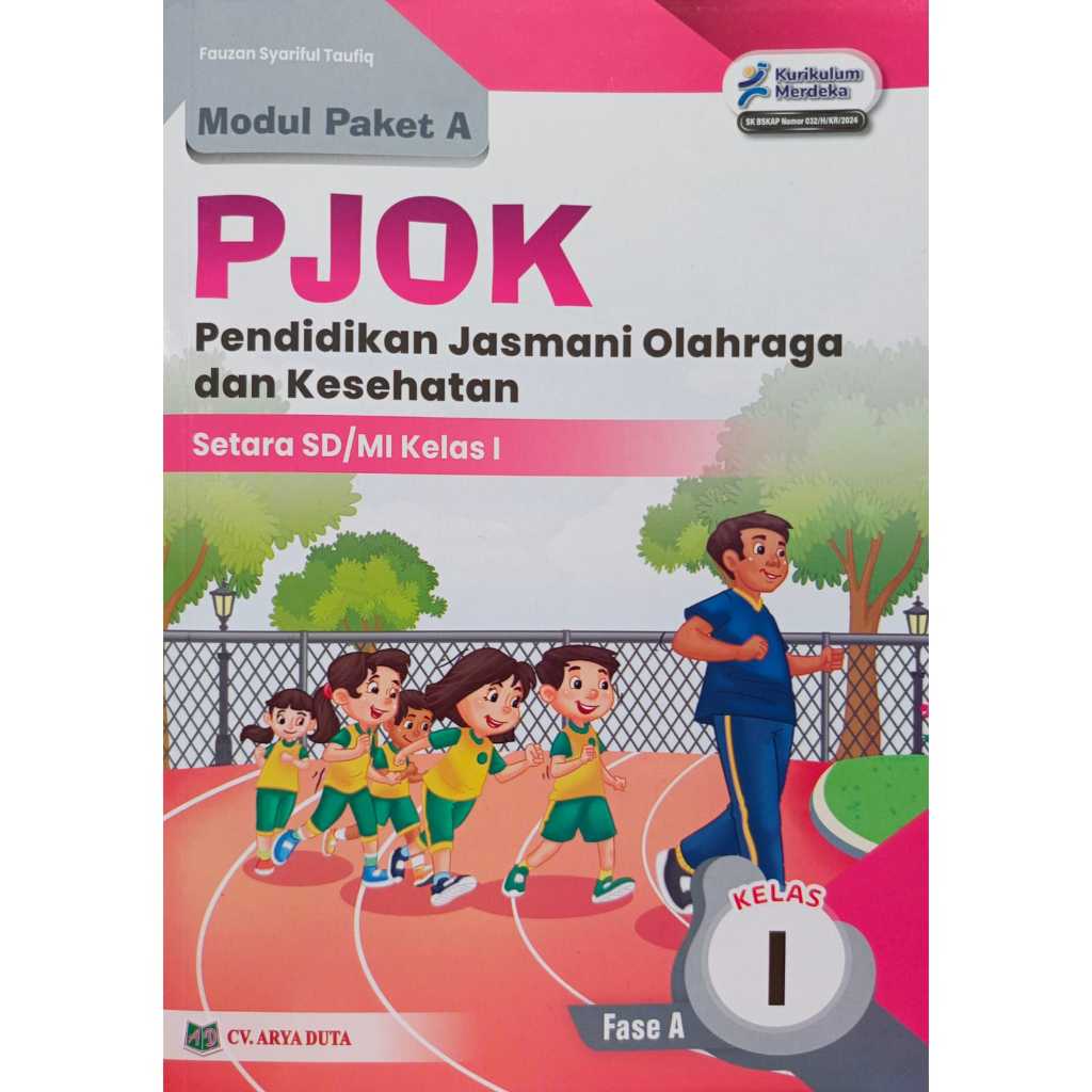 Ori Modul Paket A Setara SD/MI Buku PJOK kelas 1 SD Kurikulum Merdeka