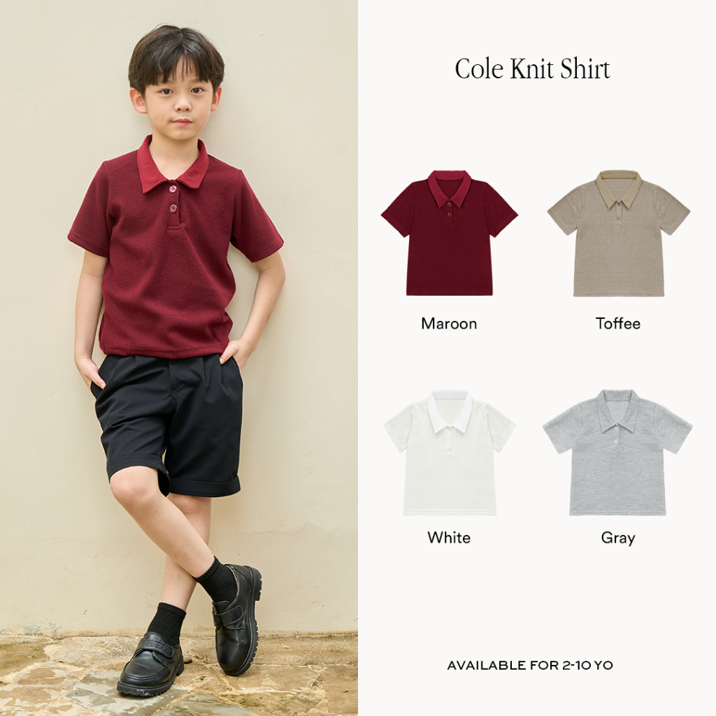 S The Label Cole Knit Top | Baju Atasan Knit Casual Anak Laki-Laki | Kaos Anak Laki-Laki | Pakaian K