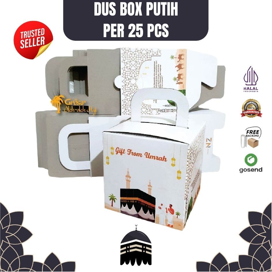 

Dus Box Kosong Kotak Putih Oleh Oleh Haji dan Umroh Premium Paket per 25 pcs