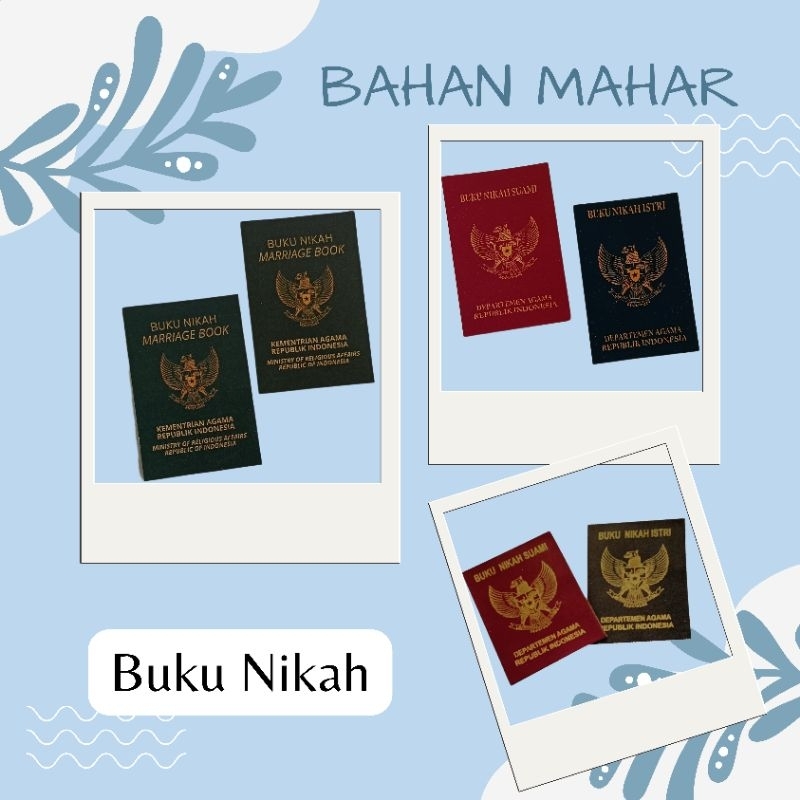 elghaniwedding - Replika Buku Nikah - Bahan Mahar Replika Buku Nikah - Miniatur Buku Nikah