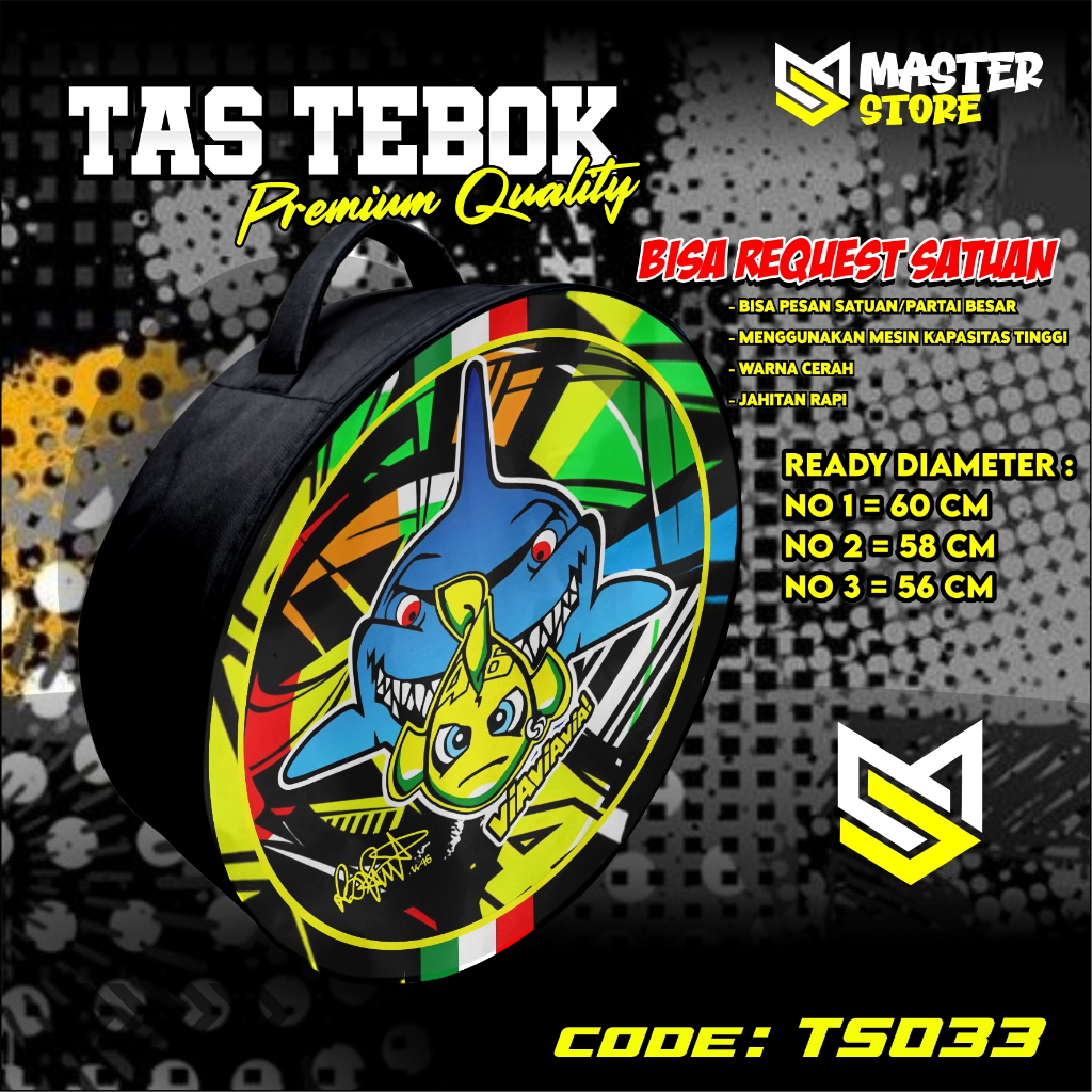 tas tebok murai motif VR46 ROSSI ransel gendong jinjing bawa tebok sangkar murai printing