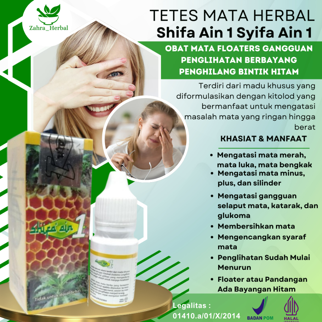 Obat Mata Floaters Gangguan Penglihatan Berbayang Penghilang Bintik Hitam di Bola Mata Jernihkan Pan