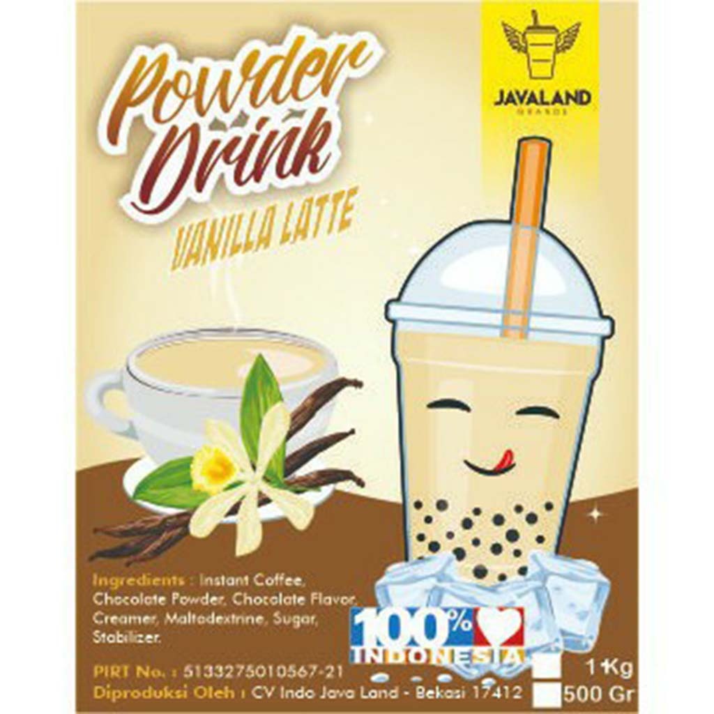 

Javaland Bubuk Minuman Reguler Plain Rasa Vanilla Latte Kemasan Repack 250 Gram