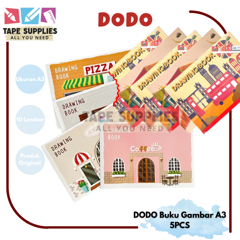 

Pus Buku Gambar A3 DODO Drawing book 5PCS