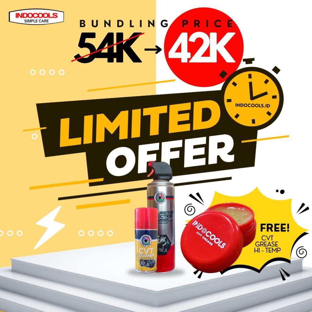 INDOCOOLS PAKET BUNDLING {CARBURETOR CLEANER + CVT CLEANER}