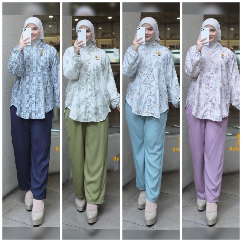 ONE SET JAGUAR ORY ASHILLA MESSI/SETELAN CELANA WANITA BAHAN JAGUAR/ONE SET KATUN TWILL ORY BY ASHIL