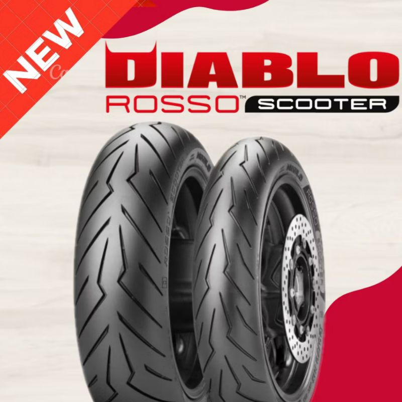 Ban PIRELLI Tubeless Diablo Rosso Scooter Ring 14 120/70-14 120/80-14 150/70-14