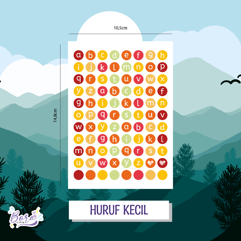 

Bora.stiker Stiker huruf kecil campuran / stiker Journal / Sticker Vintage / stiker scrapbook