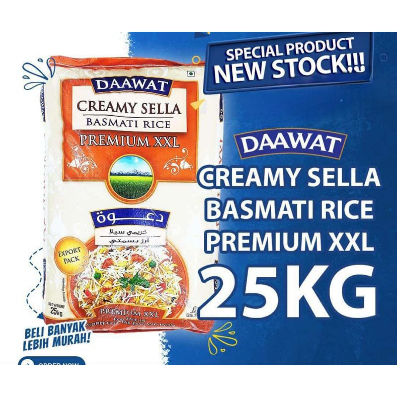 

Beras Basmati Daawat Creamy Sella 25kg