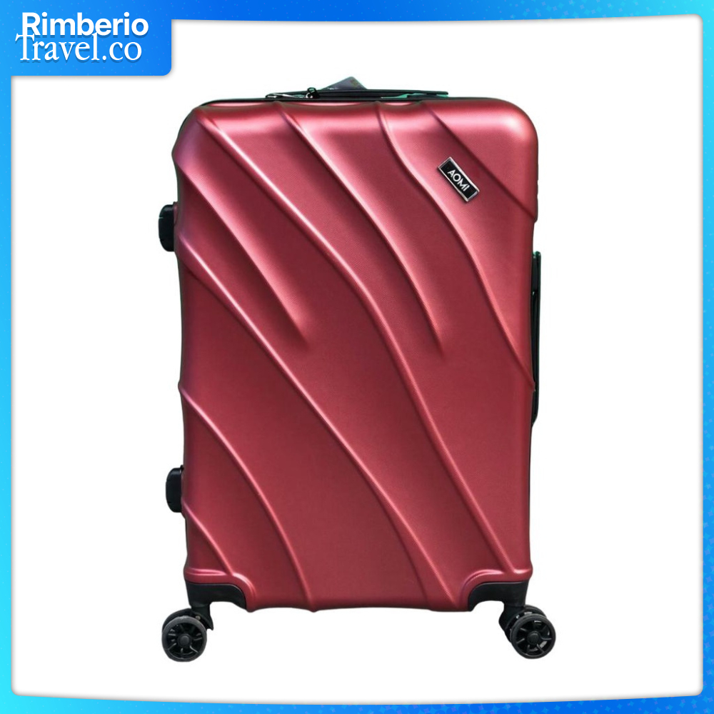 𝙍𝙞𝙢𝙗𝙚𝙧𝙞𝙤 𝙓 𝘼𝙤𝙢𝙞  Koper Kabin Dan Bagasi 24 inch Koper 20inch 2 Motif AO-803 Koper Kabin Pesawat