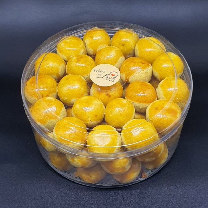 

Nastar Klasik selai nanas/nastar kemasan 500gr 250gr/nastar kemasan toples bulat mika